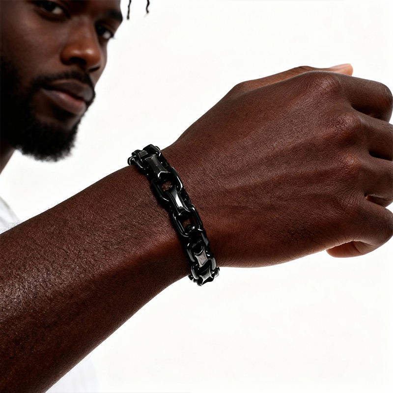 Zayven Obsidian Link Bracelet for Men