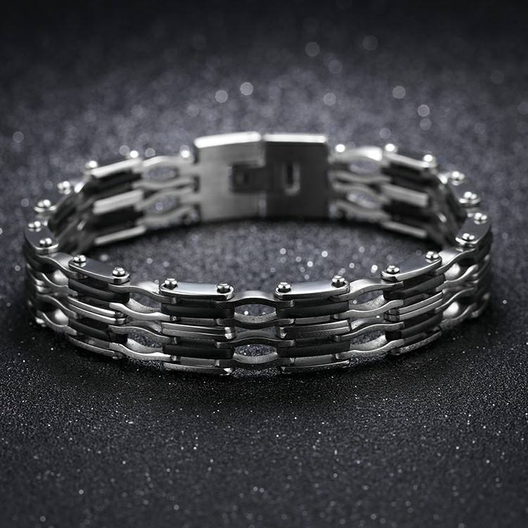 Rovan Triple Rail Link Bracelet for Men