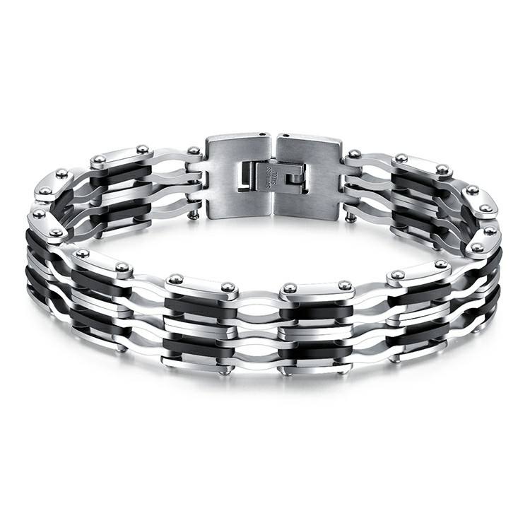 Rovan Triple Rail Link Bracelet for Men
