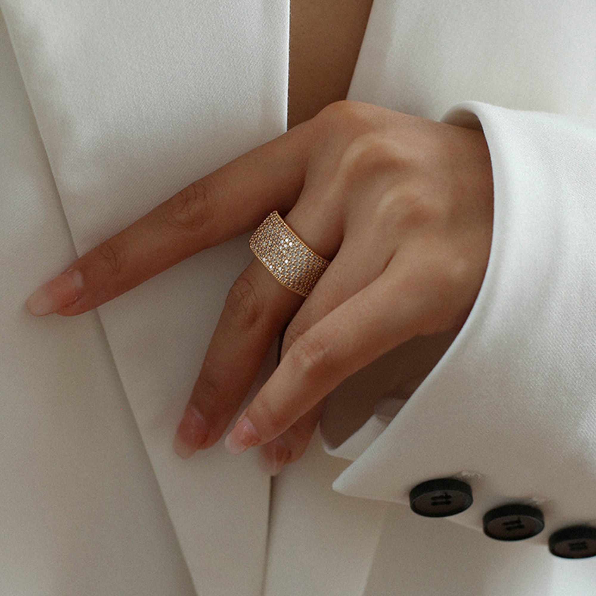 Monroe Pave Dome Rings