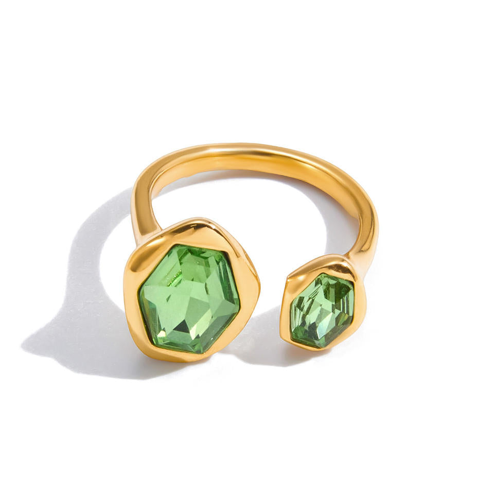 Jade Prism Open Ring