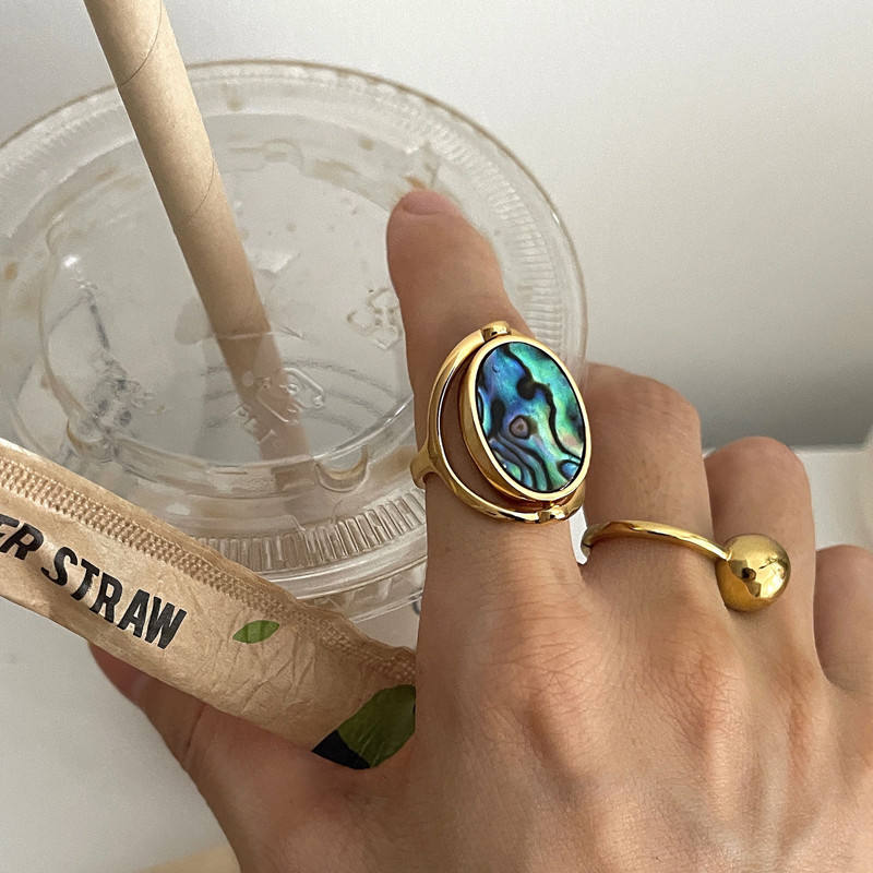 Mabel Mother Pearl Ring (Two in One)