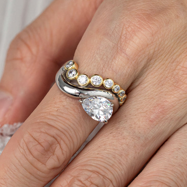 Celeste Two-Tone Crown Ring