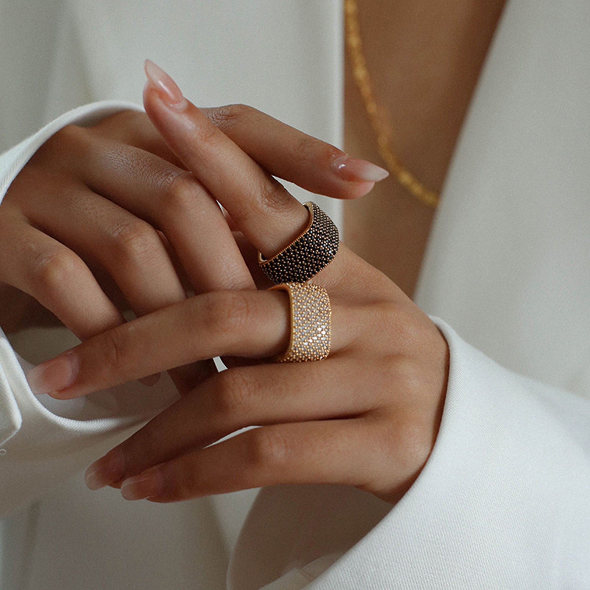 Monroe Pave Dome Rings