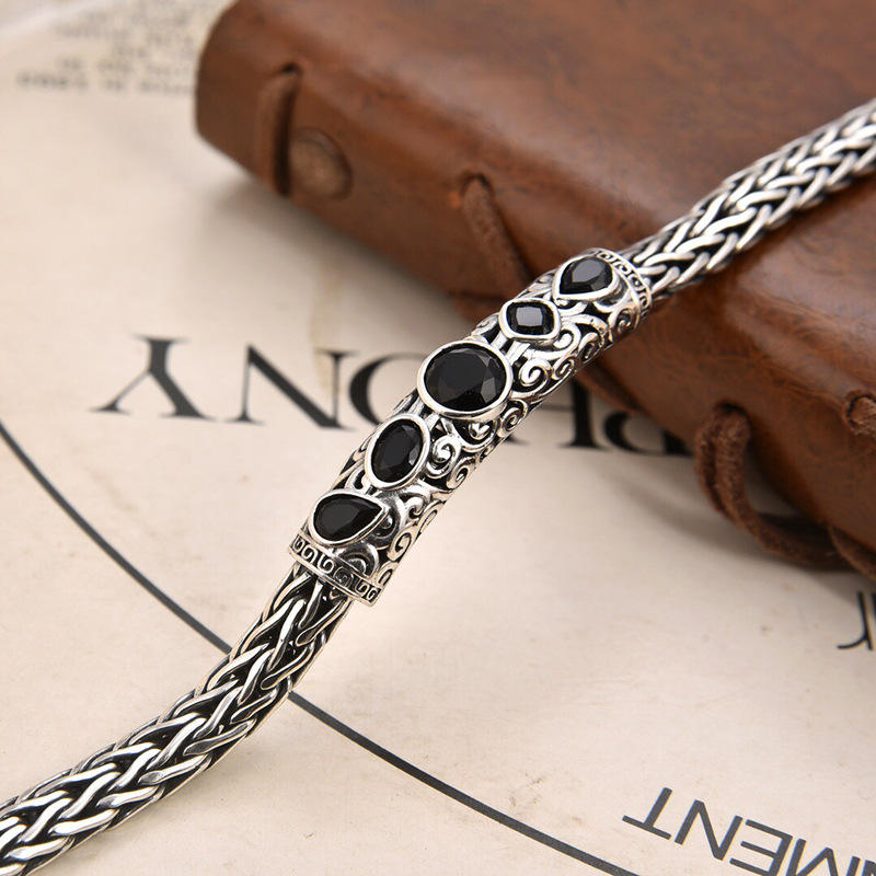 Draxen Onyx Weave Bracelet for Men