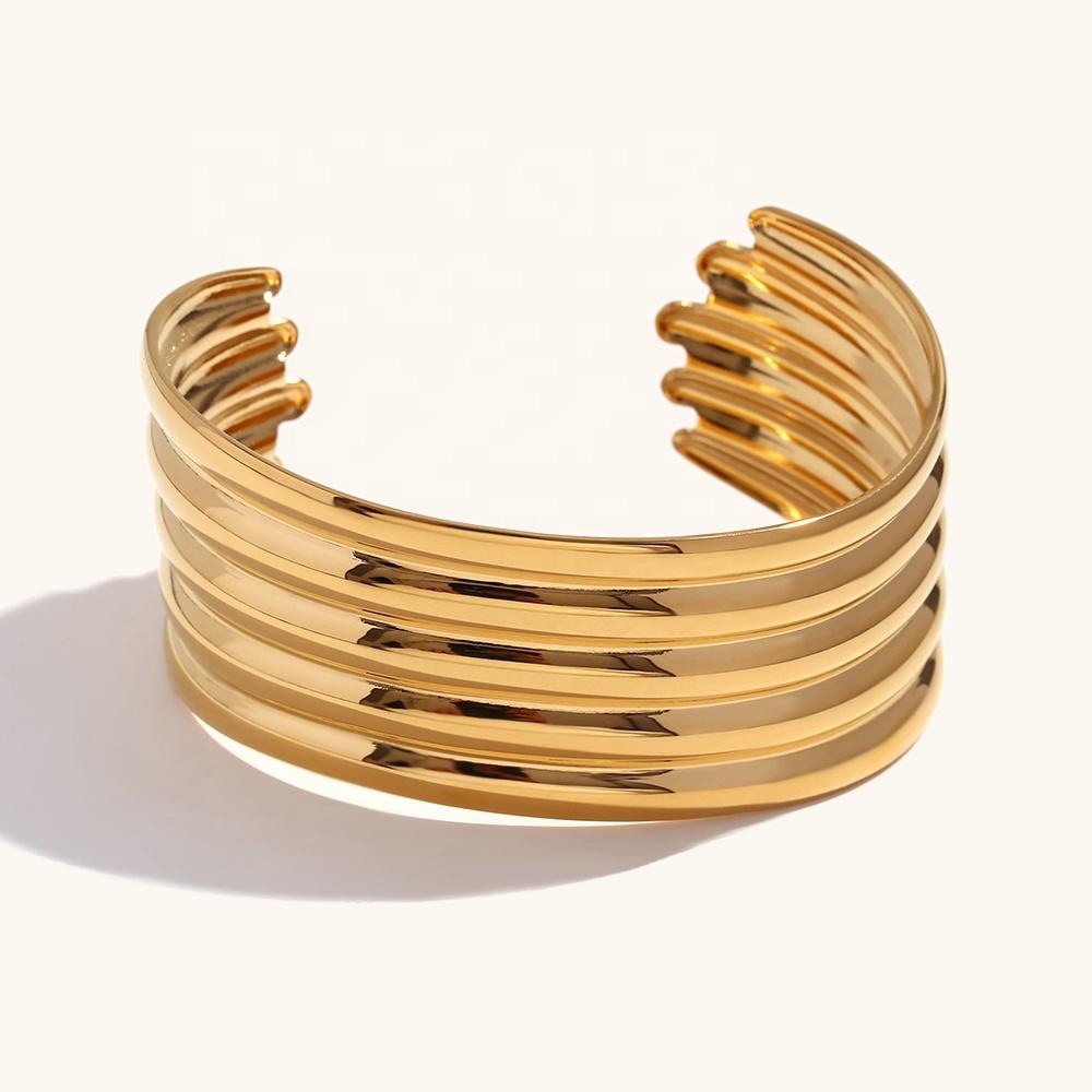 Aurora Wavy Cuff Bracelet