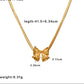 Mini Bow Herringbone Necklace in Gold