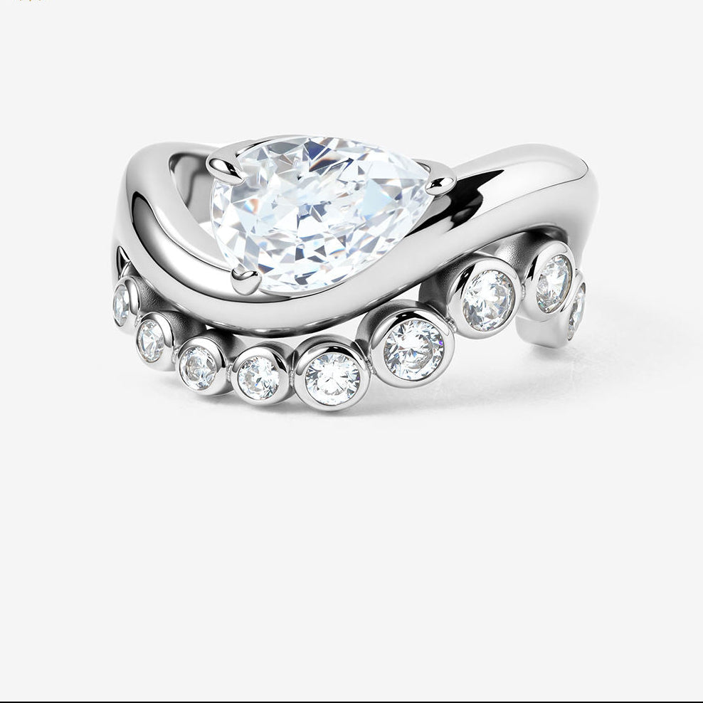 Celeste Two-Tone Crown Ring