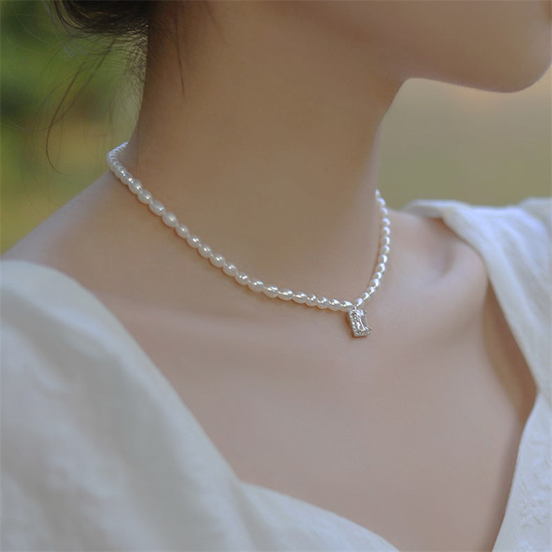 Zircon Adorned Pearl Elegance Necklace