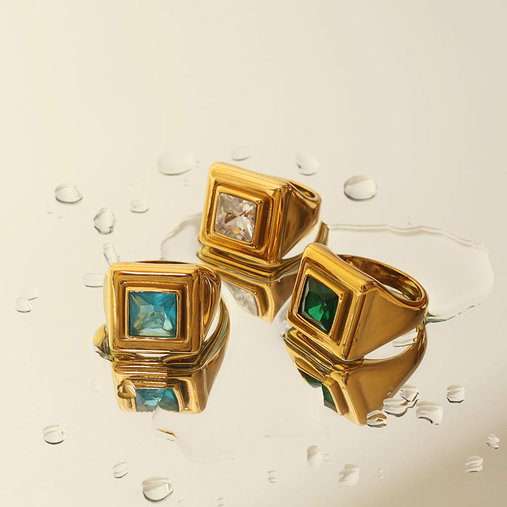 Isabella Geometric Rings (set of 3)