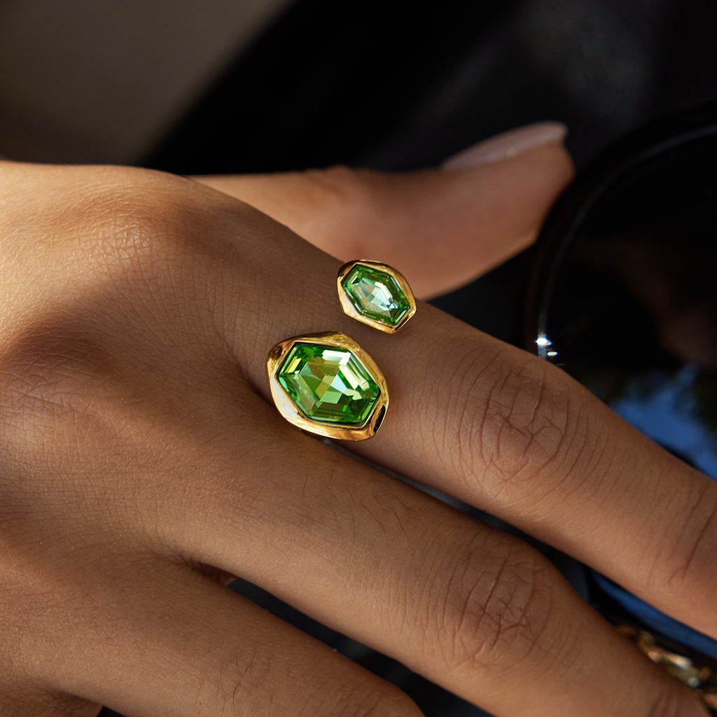 Jade Prism Open Ring