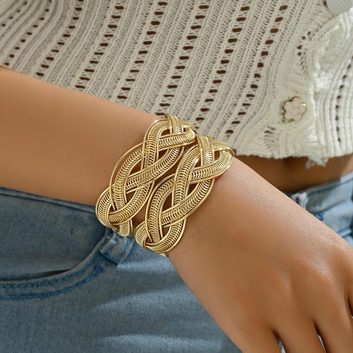 Isabella's Woven Gold Cuff