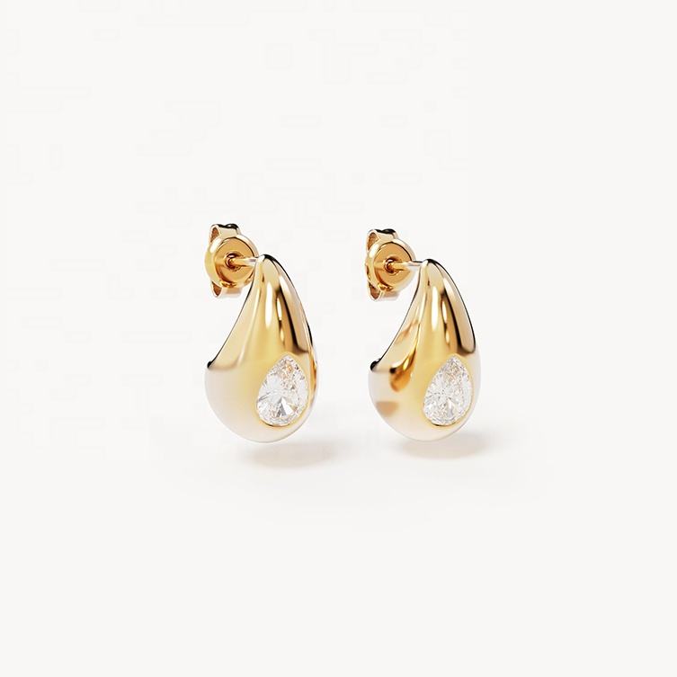 Nina Teardrop Hoop Earrings