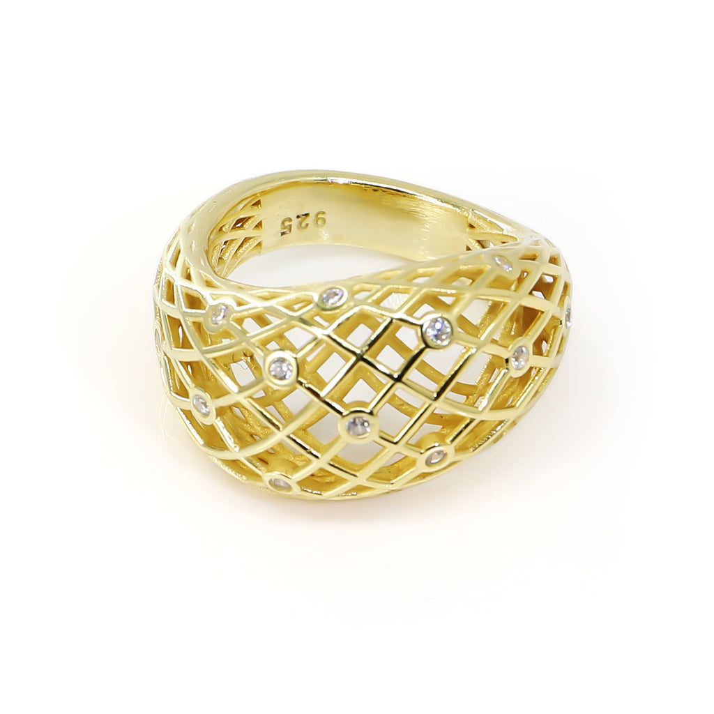 Dahlia Mash Wave Ring