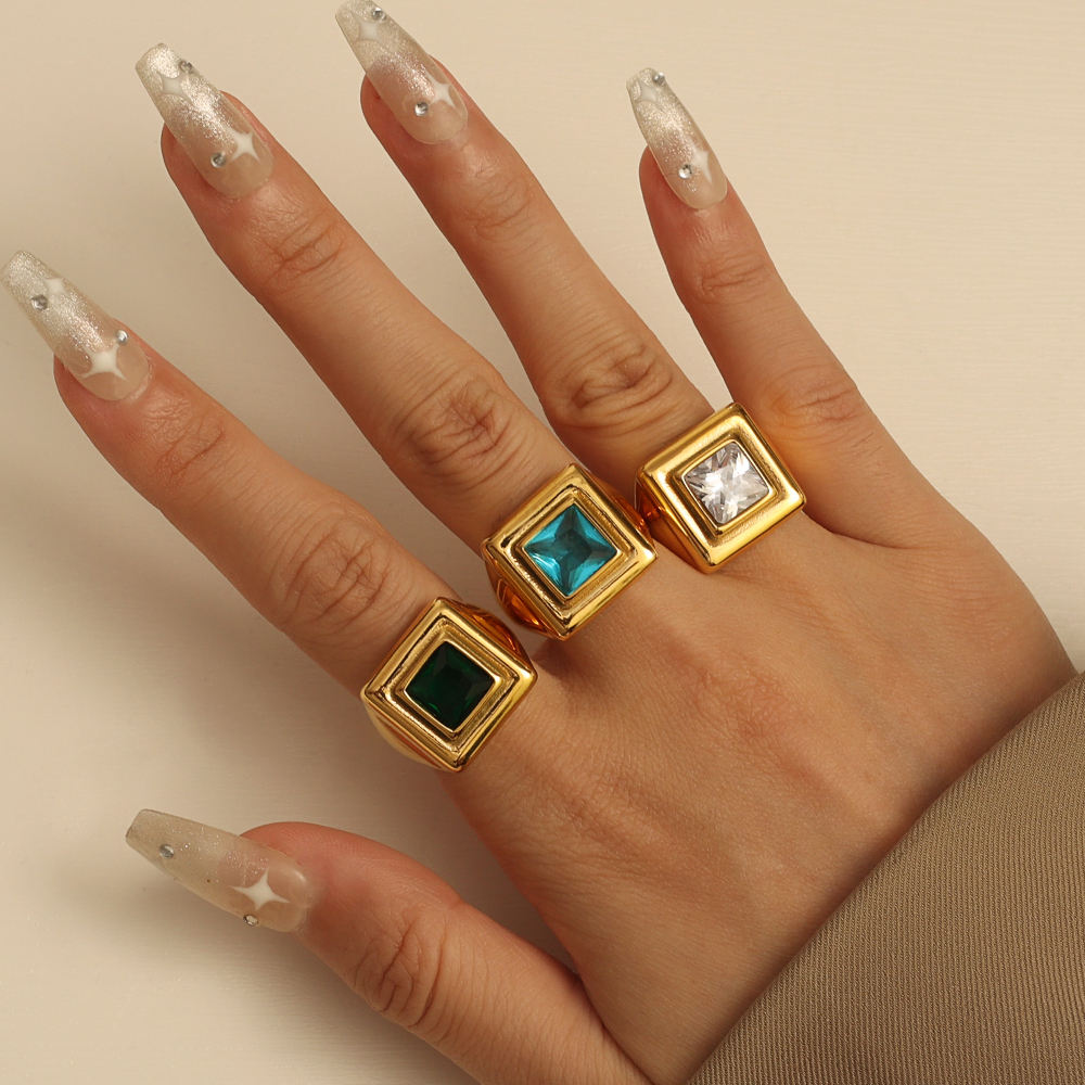 Isabella Geometric Rings (set of 3)