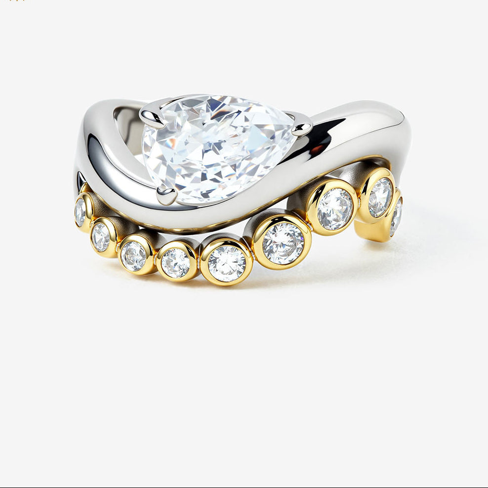 Celeste Two-Tone Crown Ring