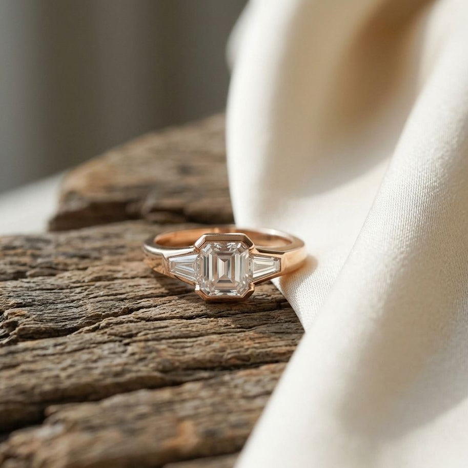 Elsie Art Deco Crystal Ring