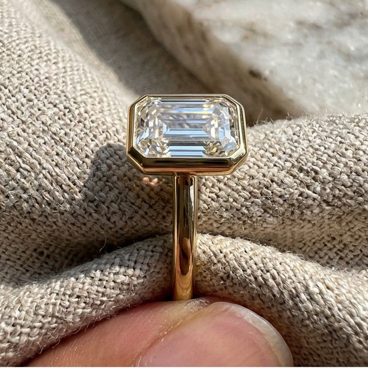 Scarlett Emerald Cut Sterling Silver Ring