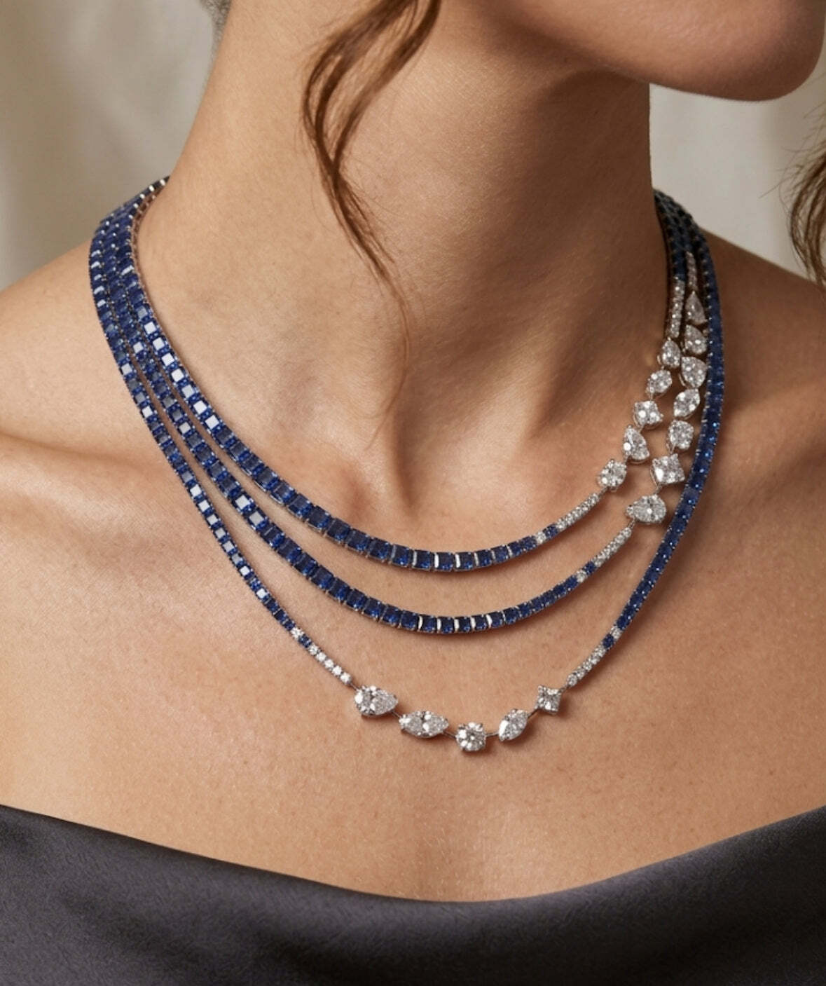 Elara Azure Layered Necklace