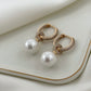Talia Pearl Drop Earrings with Pavé Hook