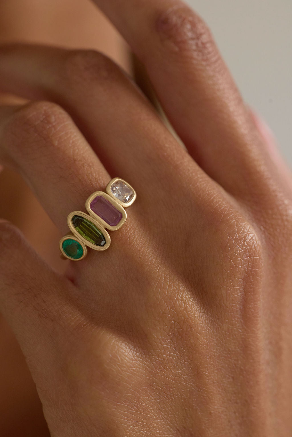 Serene Stones Gold Ring