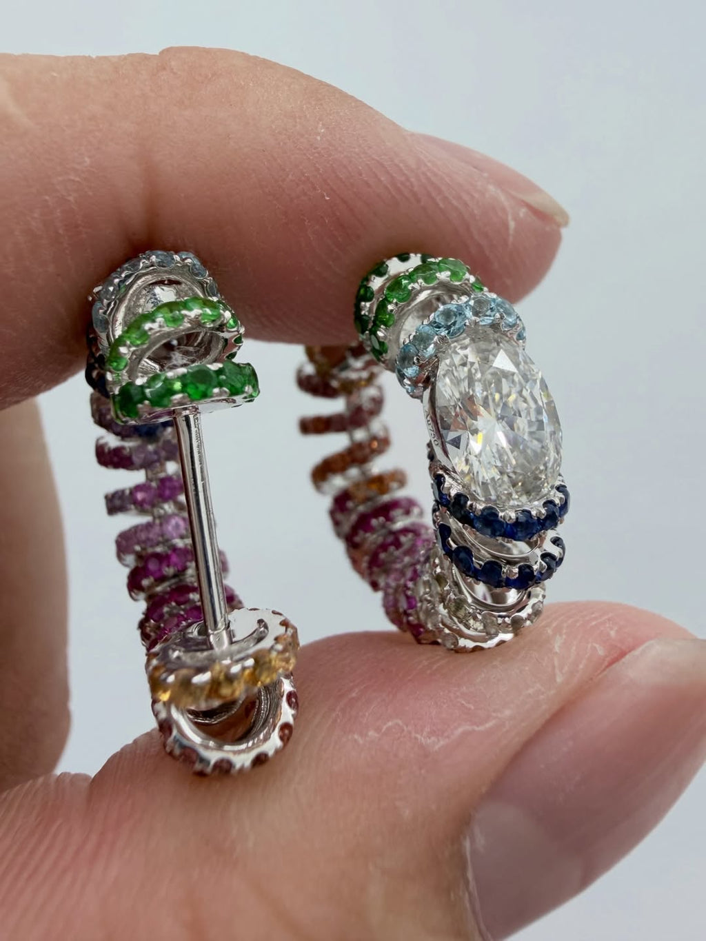 Prismatic Hoop Earrings