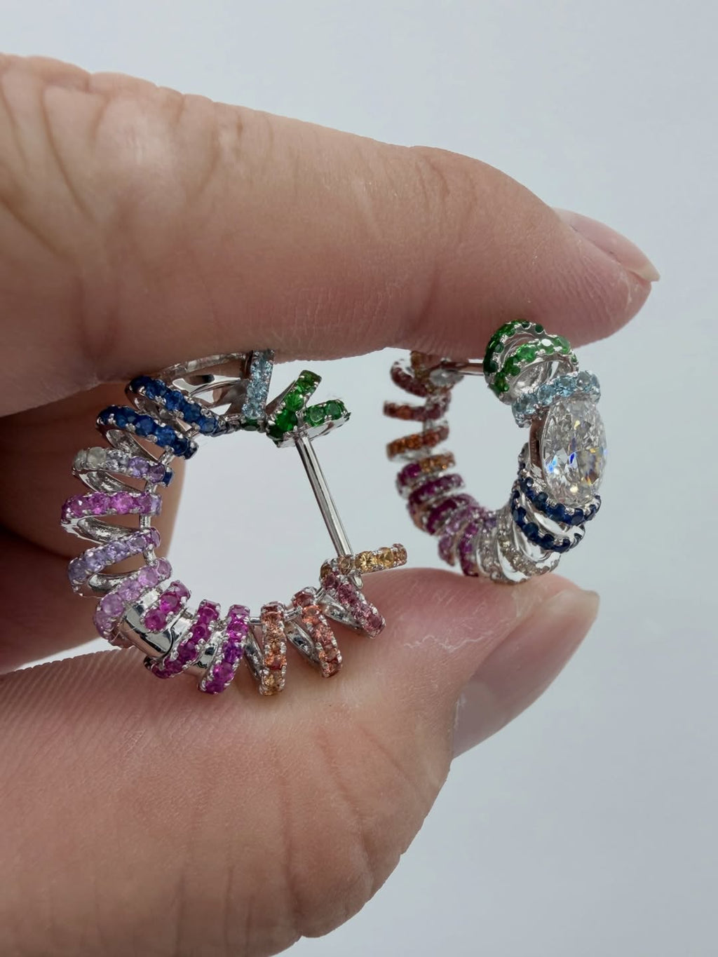 Prismatic Hoop Earrings
