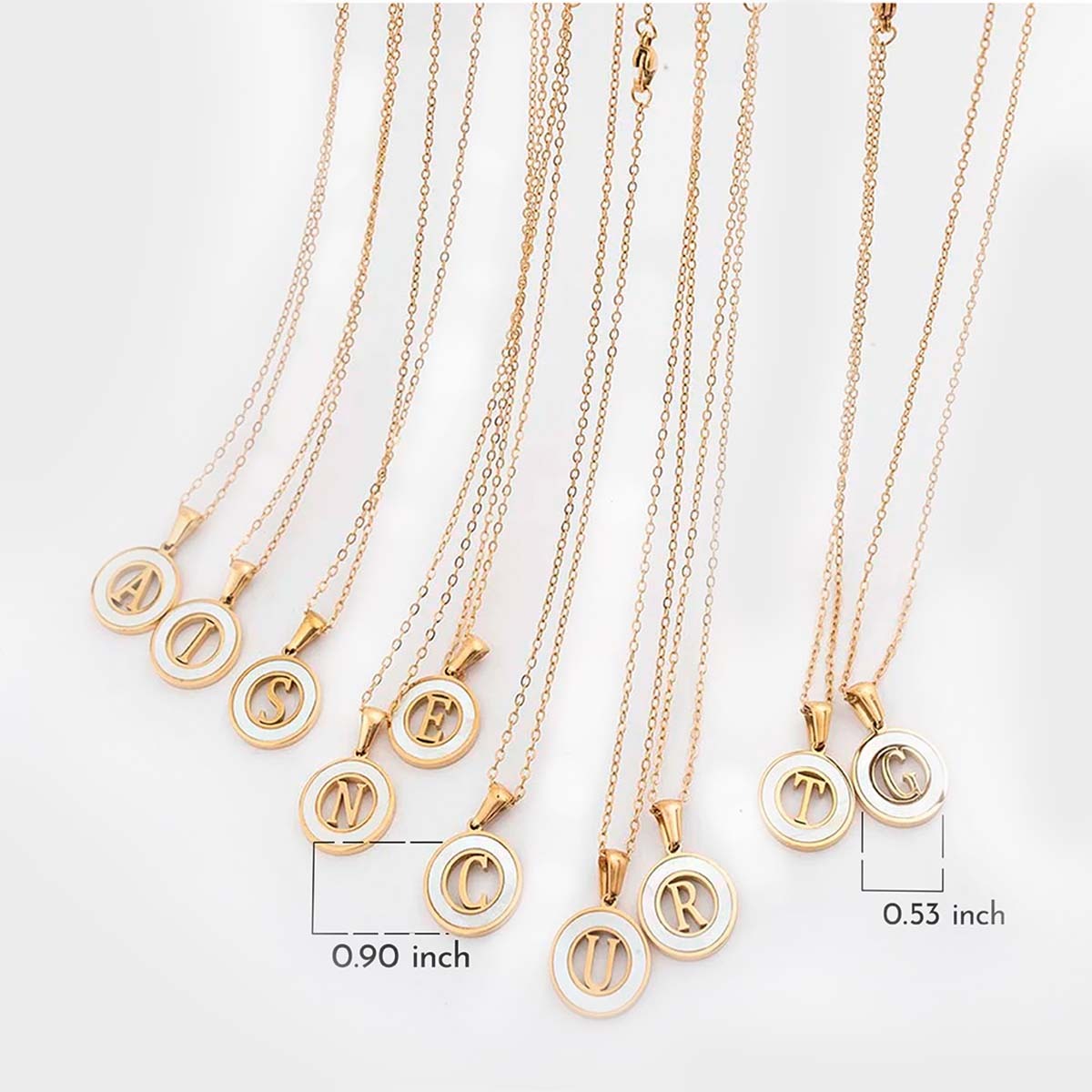 Personalized Ash Initial Pendant Necklace - Amalfa