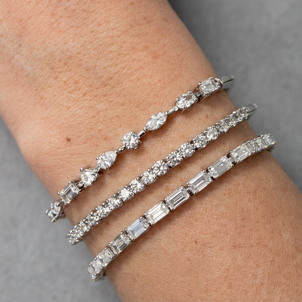 Kiara Line Zircon Bracelet (Three in One)
