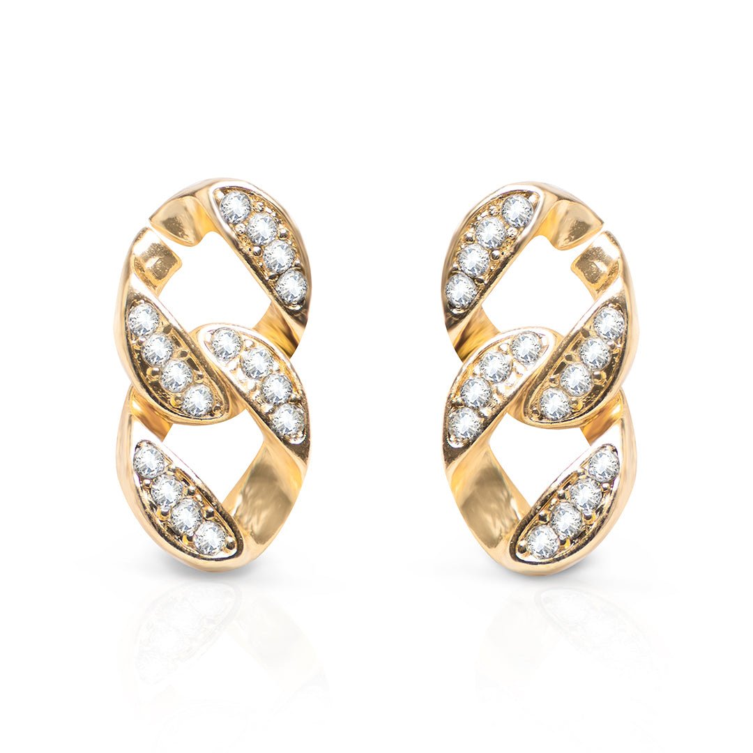 Oana Cuban Link Gold Earrings