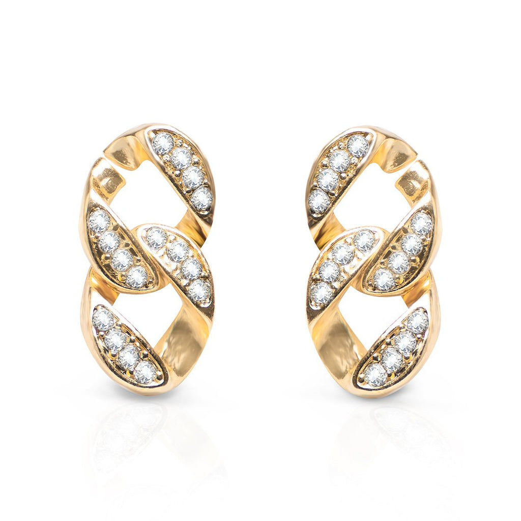 Oana Cuban Link Gold Earrings