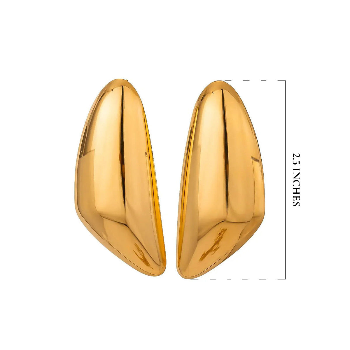 Sculpted Shield Drop Earrings For Women