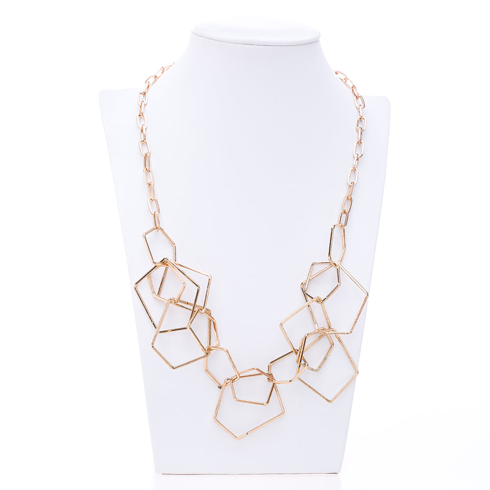 Interlocked Square Serenade Necklace