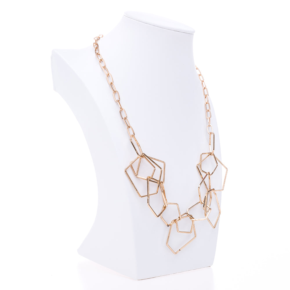 Interlocked Square Serenade Necklace