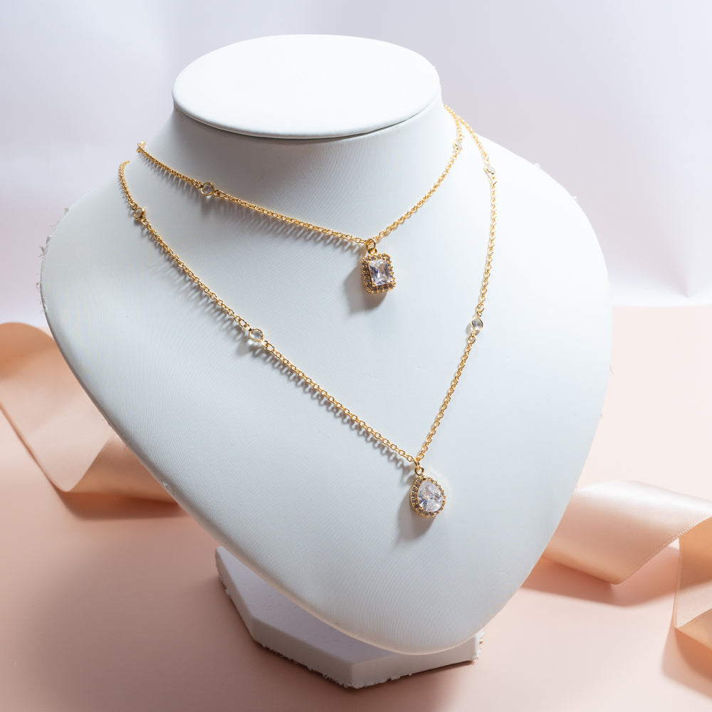 Gilded Brilliance Chain Necklace Set