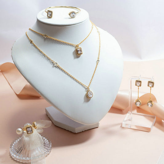 Gilded Brilliance Chain Necklace Set