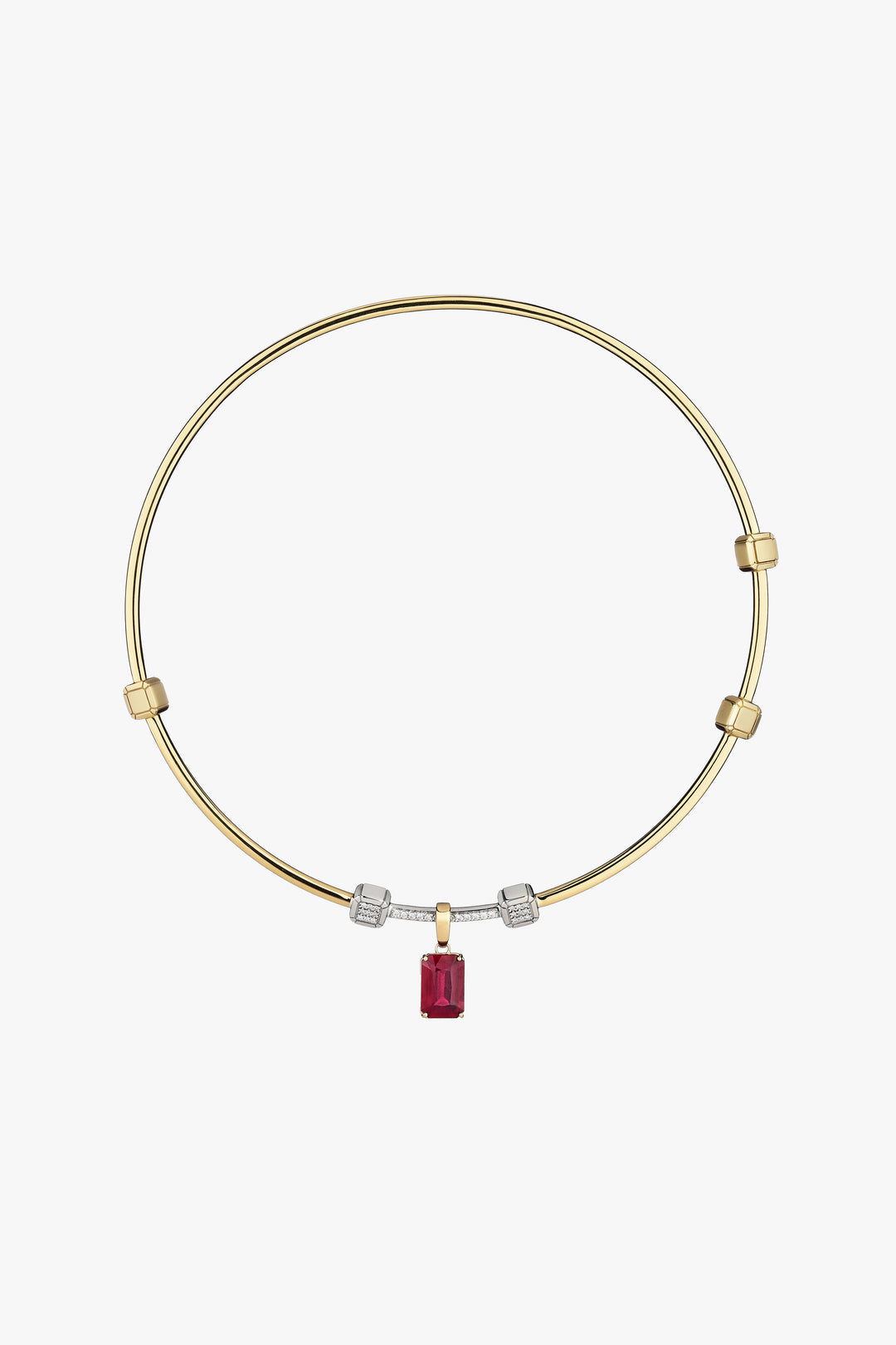 Ruby Meridian Collar Necklace
