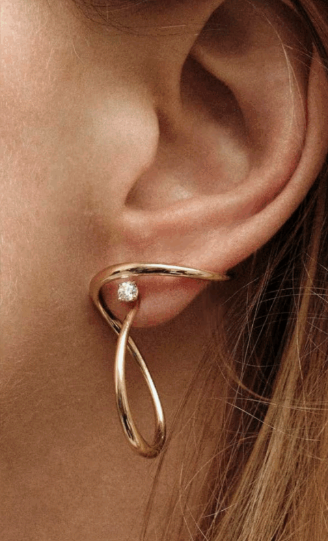 Opal Arc Statement Hoops