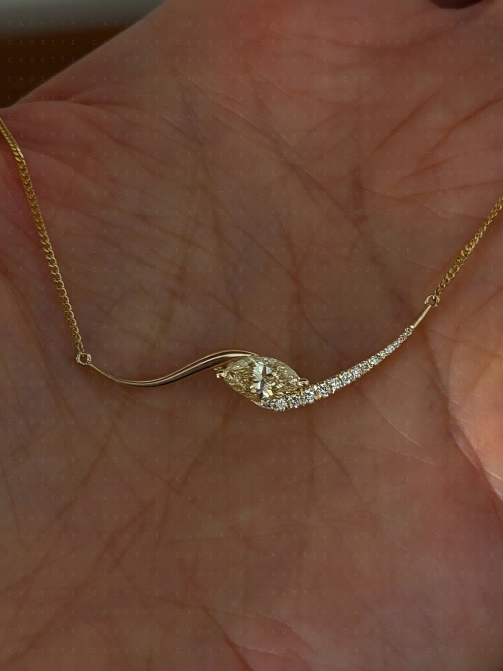 Sapphire Wave Necklace