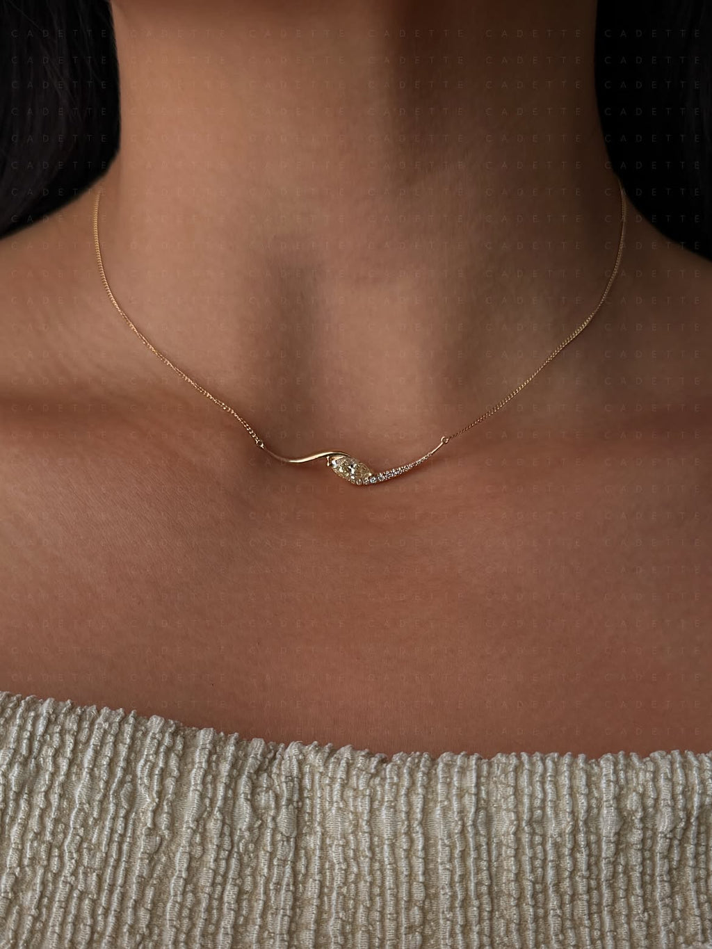 Sapphire Wave Necklace