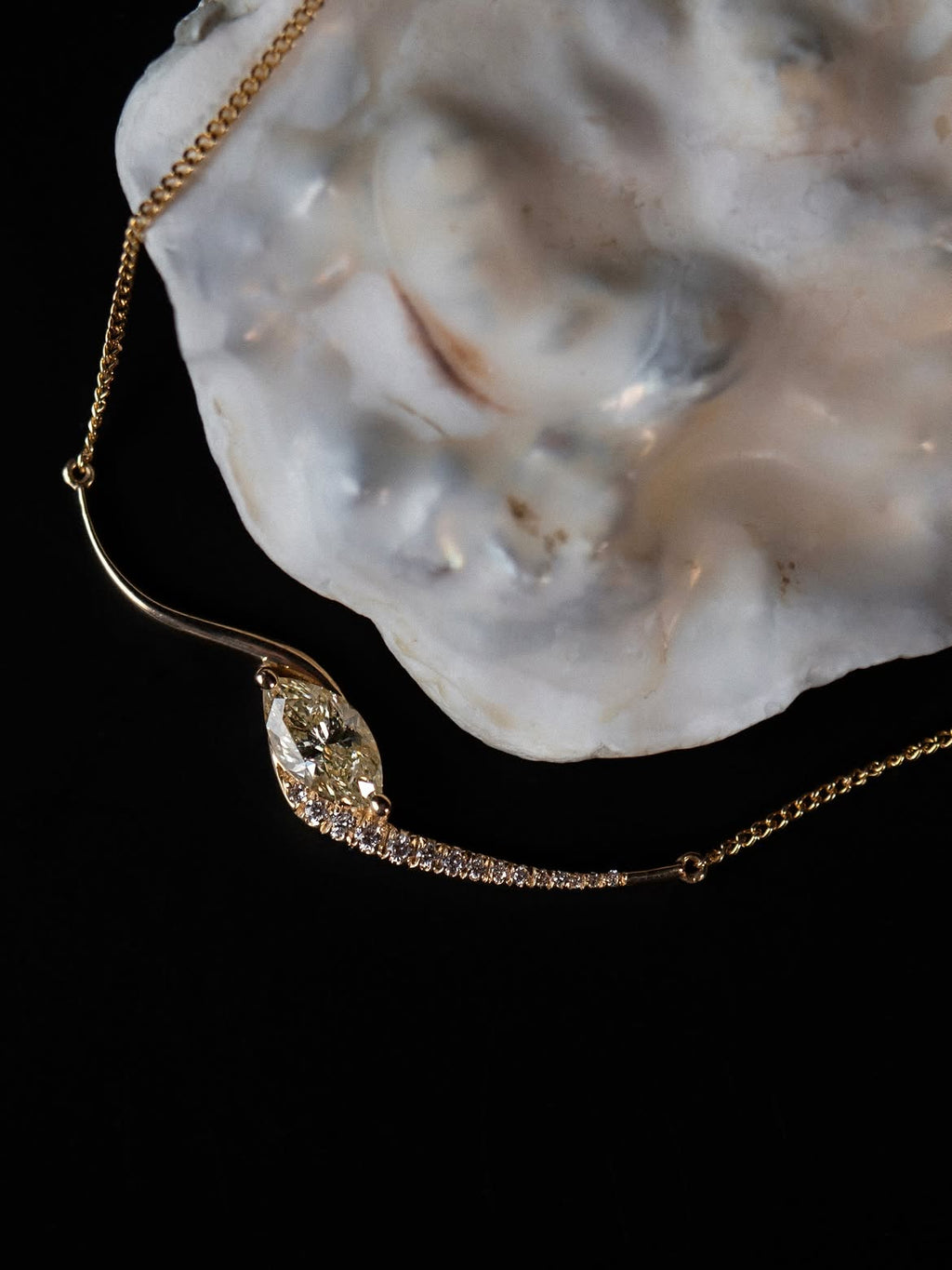 Sapphire Wave Necklace