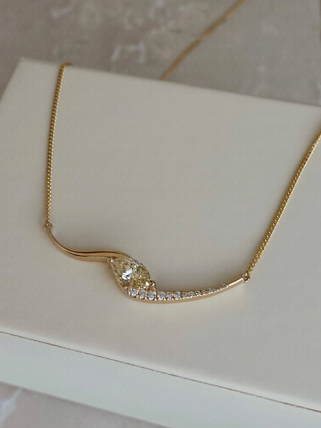 Sapphire Wave Necklace