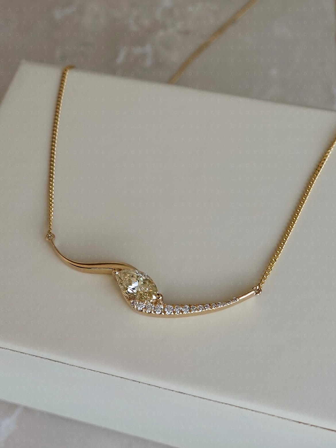 Sapphire Wave Necklace