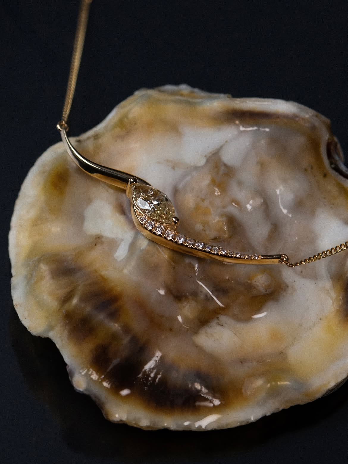 Sapphire Wave Necklace