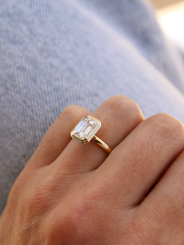 Scarlett Emerald Cut Sterling Silver Ring