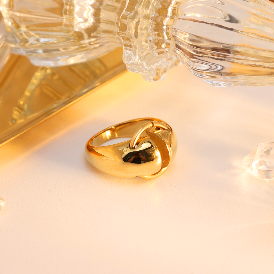 Kairo Gold Knot Statement Ring (Size 7)