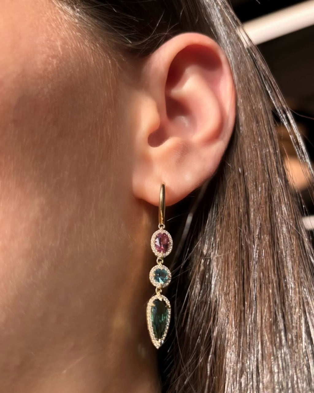 Garden Reverie Multi-Stone Drop Earrings