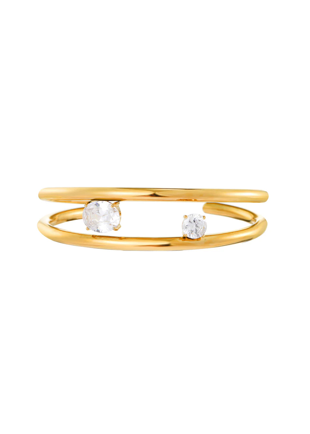 Stella Twin Stone Open Cuff