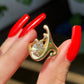 Ines Crystal Teardrop Ring