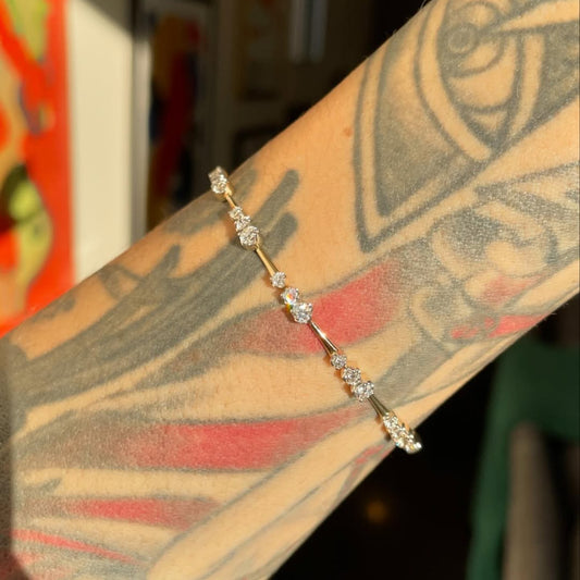 Glamorous Zircon Line Bracelet for Women